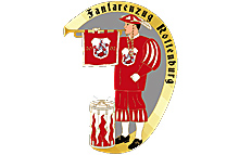 Logo Fanfarenbläser, Trommel, Schriftzug