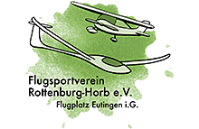 rundes Logo mit Segelflugzeug und Schriftzug