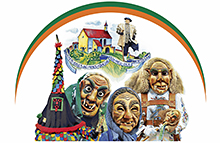 Vier Fastnachtsmasken