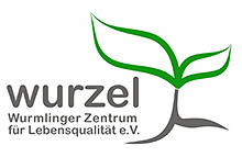 Wurzelsymbol und Schriftzug