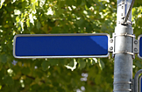 Leeres Straßenschild 