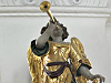 Detail, Figur des Engels auf der Kanzel Figur Engel mit Posaune