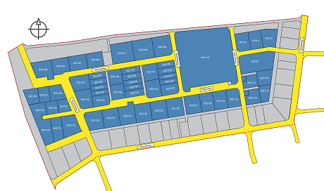 Lageplan Wohnbaugebiet Öchsner II in Ergenzingen
