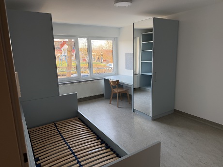 Leeres Zimmer im Wohnheim