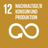 Schriftzug Ziel 12 der Nachhaltigkeitsziele der UN: Nachhaltige/r Konsum und Produktion