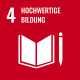 Logo SDG 4 - Hochwertige Bildung