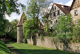 Stadtmauer, tieferliegende Grünfläche