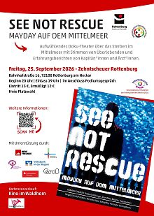 Werbeplakat für das Theaterstück "see not rescue"
