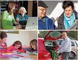 Fotos von Mitgliedern bei gegenseitiger Hilfe