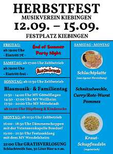 Herbstfest Musikverein Kiebingen