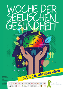 Plakat im Rahmen der Woche für seelische Gesundheit