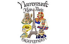 Logo: Eiffelturm mit Narrenfiguren