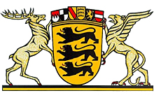 Wappen mit Hirsch und Greif
