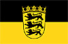 Landesflagge Baden-Württemberg mit Wappen